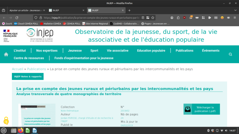 La prise en compte des jeunes ruraux et périurbains par les intercommunalités et les pays